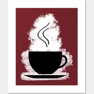hot coffee in a warm coffee cup Posters and Art